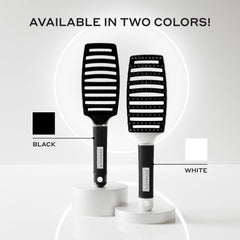 Zenagen Zen Brush White bristles closeup highlighting plastic pins and boar bristles.