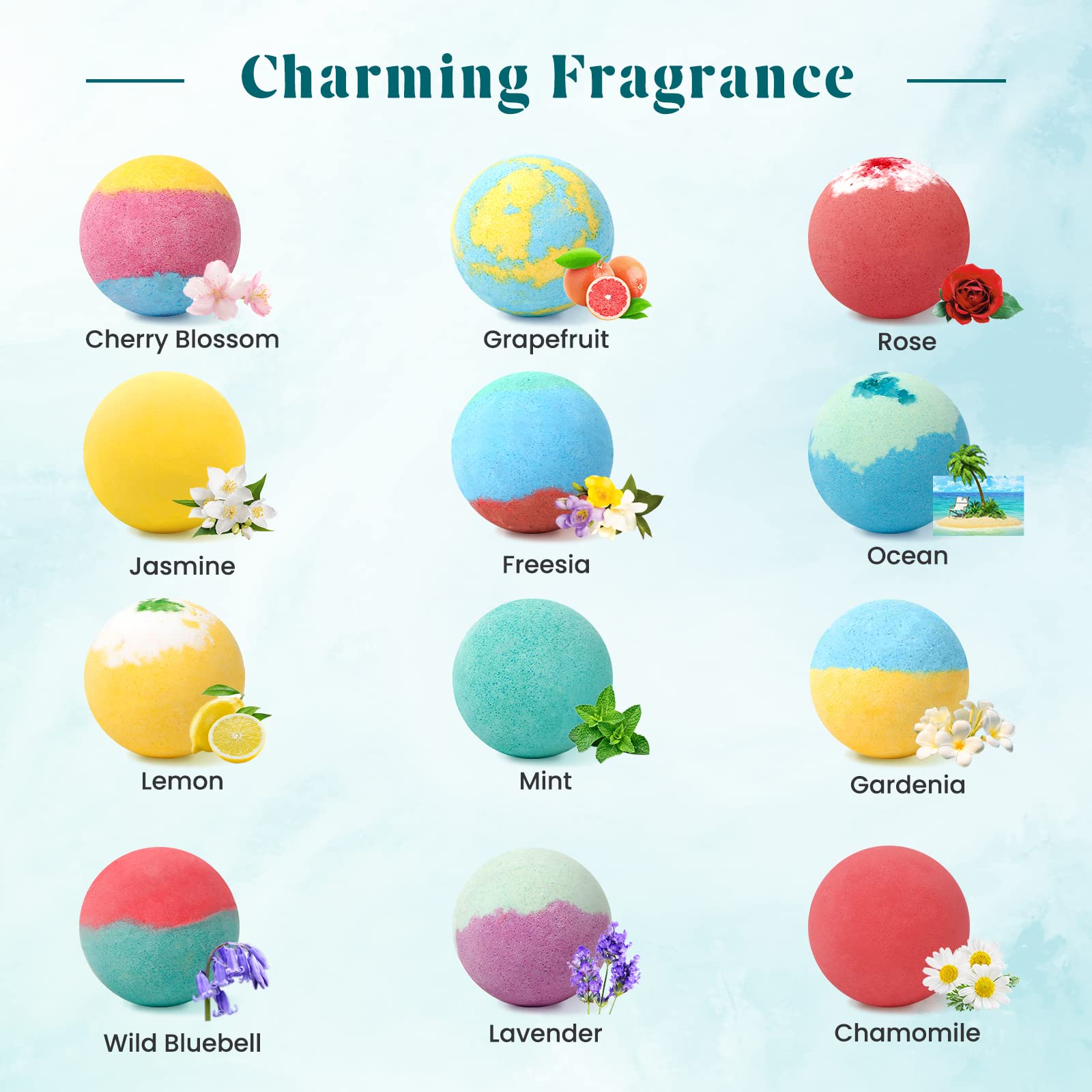 ZenBombs cherry-blossom bath bomb with natural pigments for vivid color.
