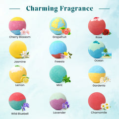 ZenBombs cherry-blossom bath bomb with natural pigments for vivid color.