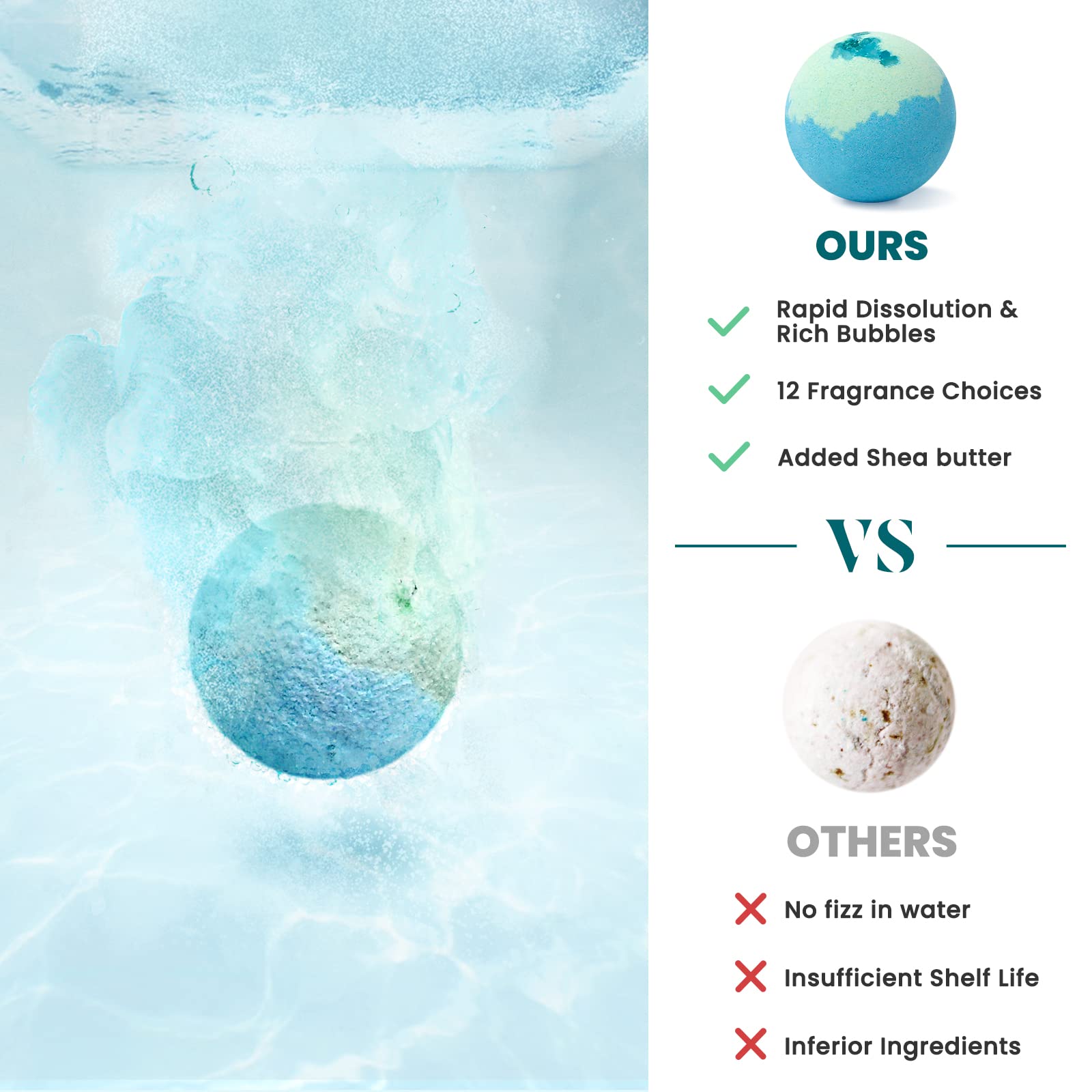ZenBombs jasmine-scent bath bomb for a luxurious floral aroma.