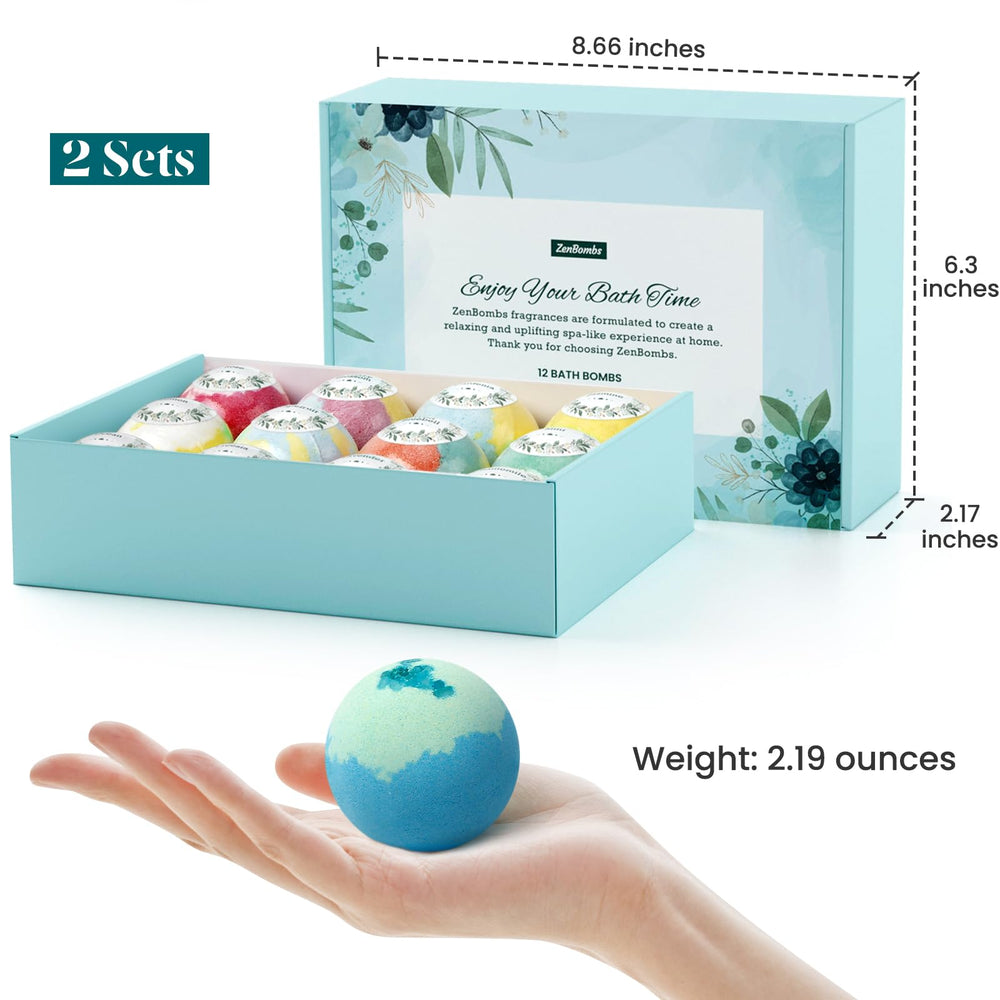 ZenBombs lavender-dawn bath bomb delivering calming color and aroma.