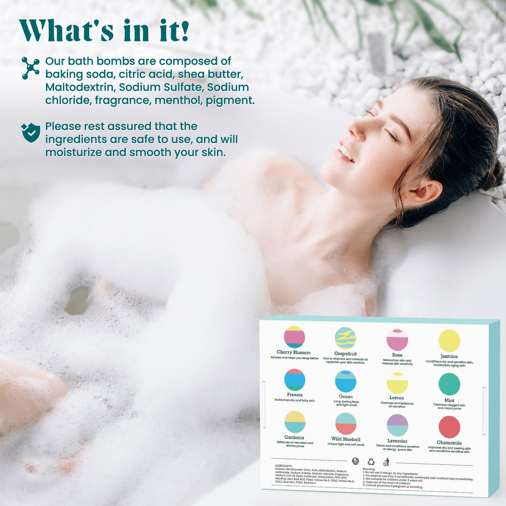 ZenBombs mint-chamomile bath bomb delivering refreshing scent and soothing comfort.