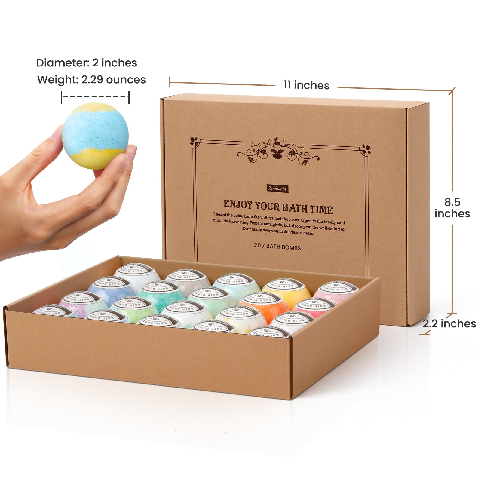 ZenBombs fragrance-assortment bath bombs offer handmade scents for soothing rituals.