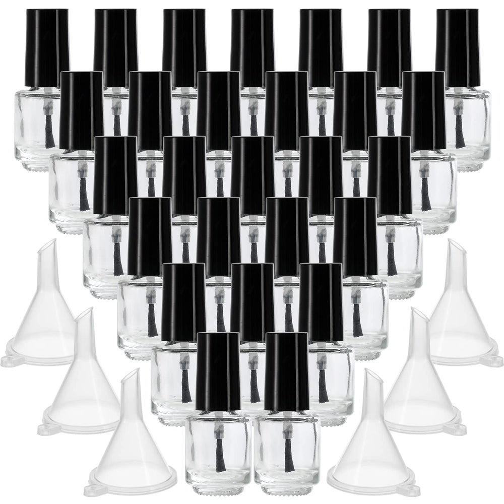 ZENFUN 50-pack 5ml bottle with brush cap for precise, spill-free nail art mixing