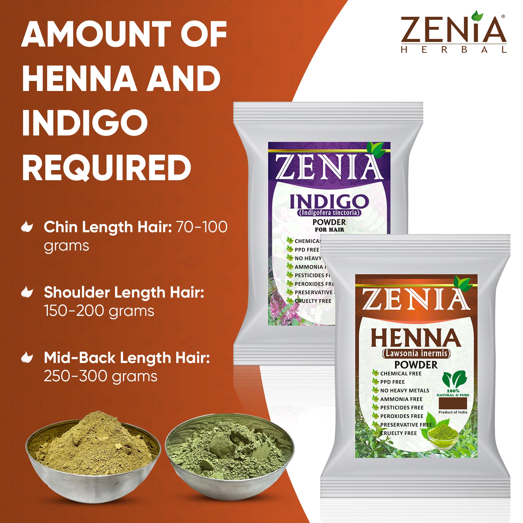 Zenia Indigo paste application shows even color coverage for natural tones.