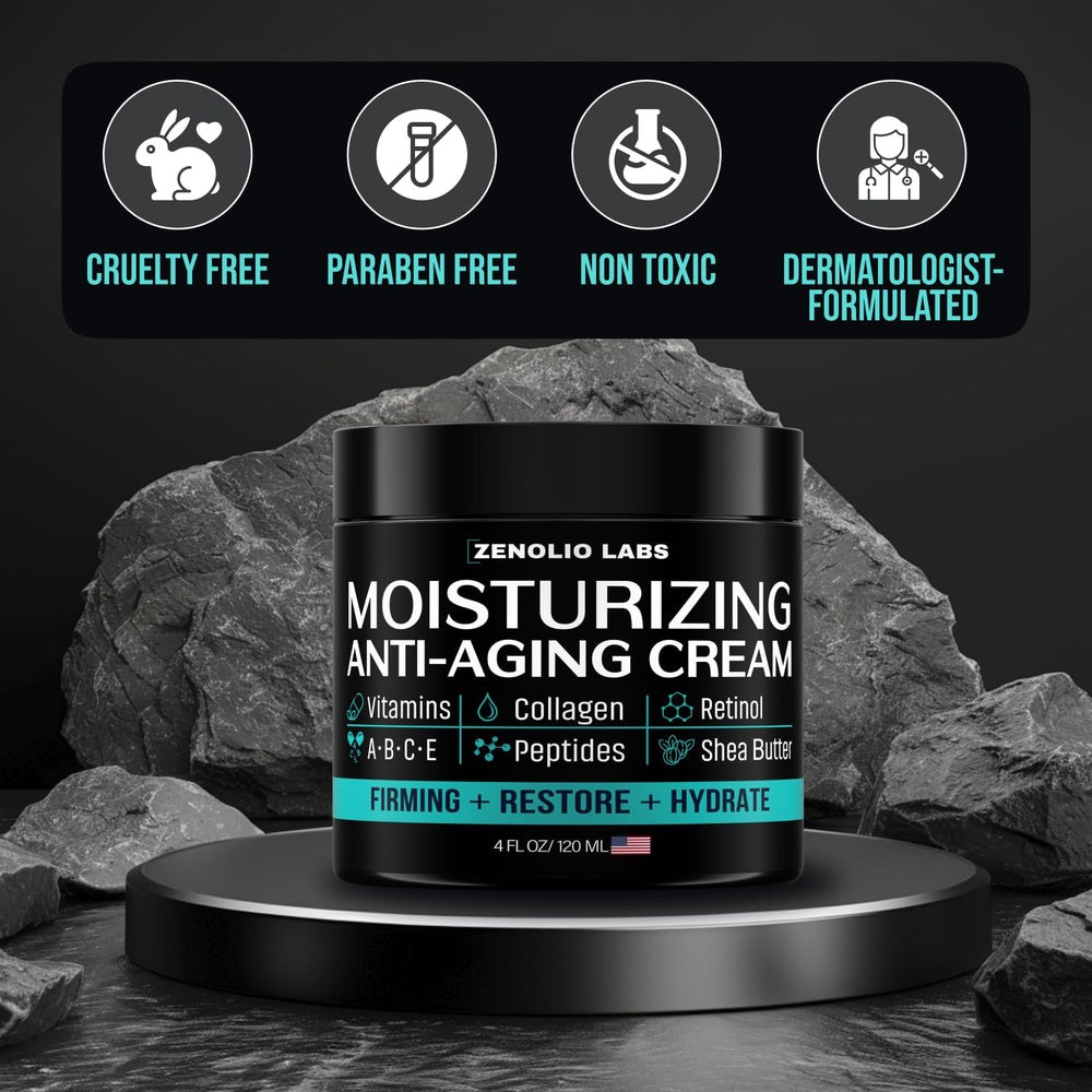 Zenolio Labs Mens Face Moisturizer night use demonstrating fast absorption
