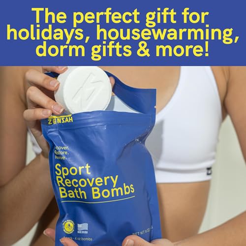 Zensah sport recovery bath bomb in-bath setup communicates easy, comforting recovery routine