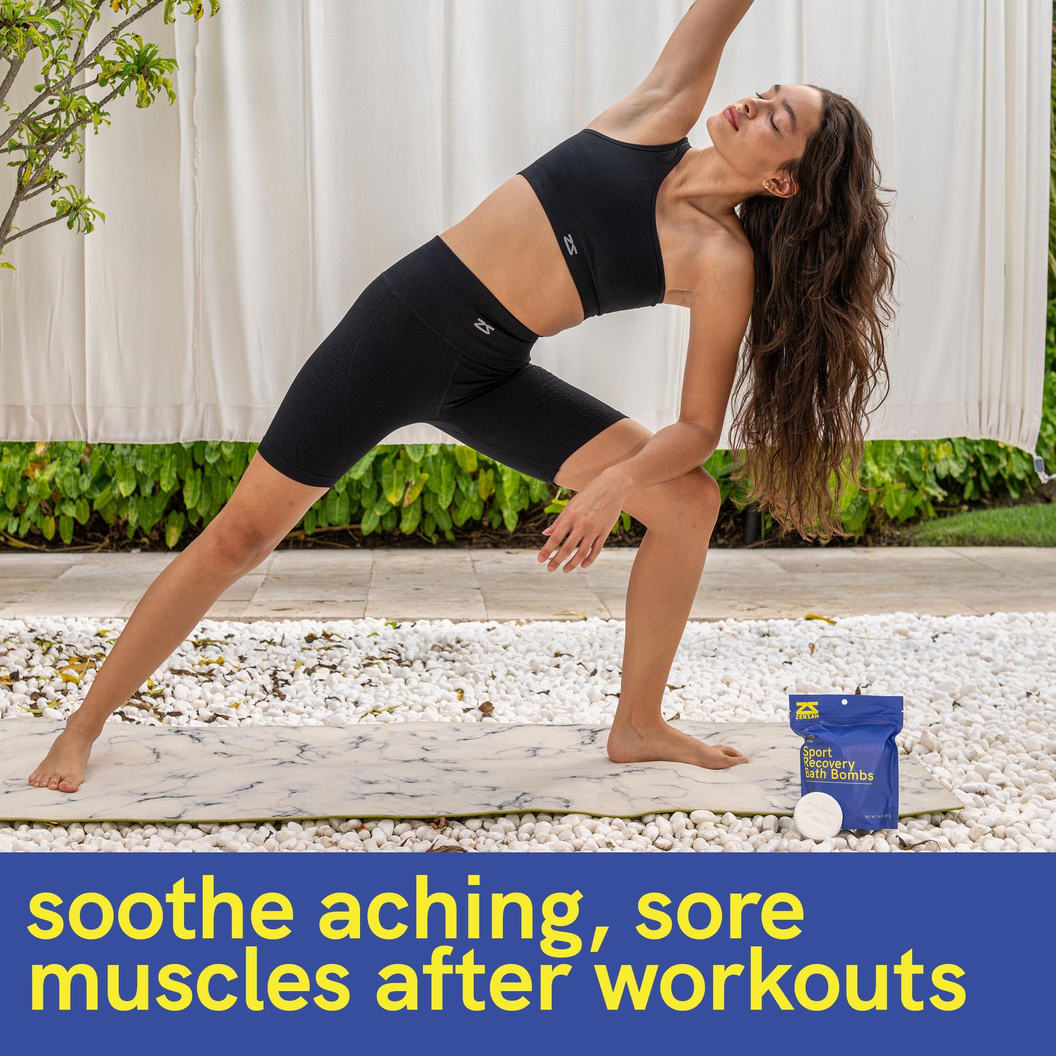 Zensah sport recovery bath bomb peppermint scent promotes cooling, invigorating post-workout calm
