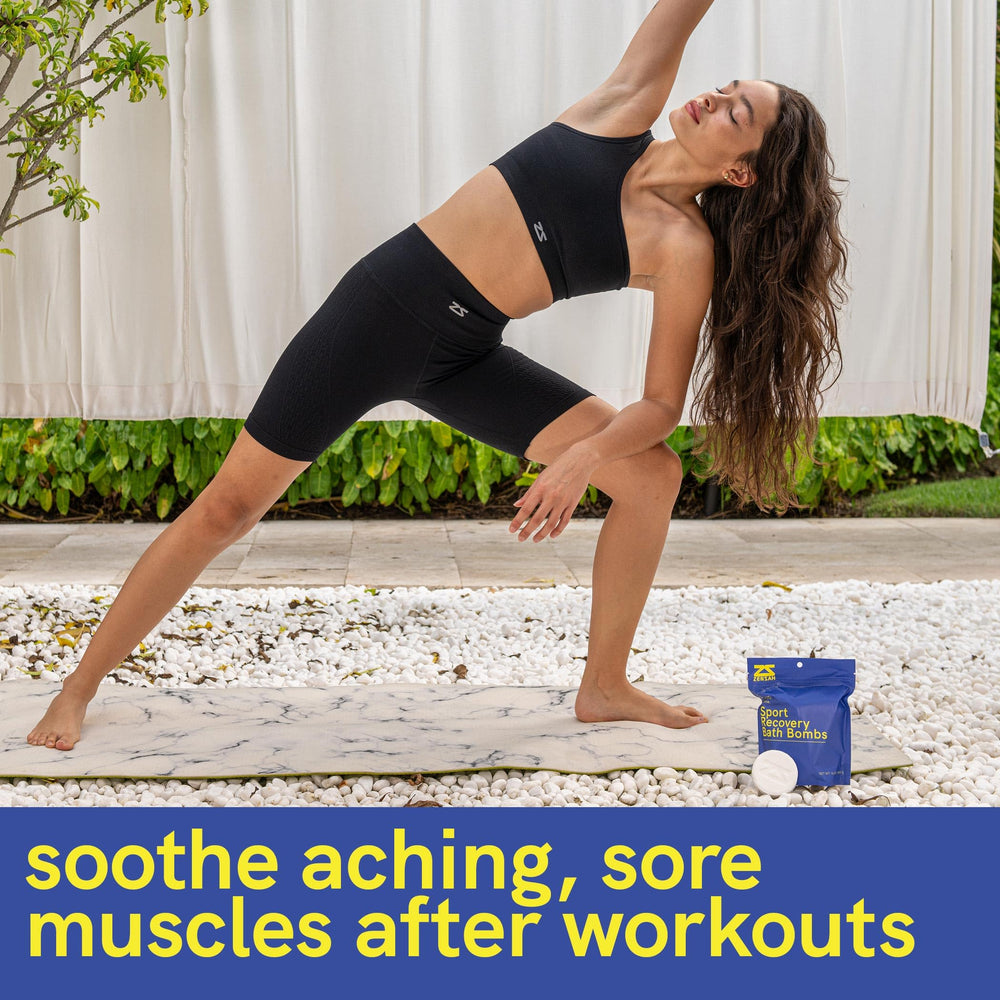Zensah sport recovery bath bomb peppermint scent promotes cooling, invigorating post-workout calm