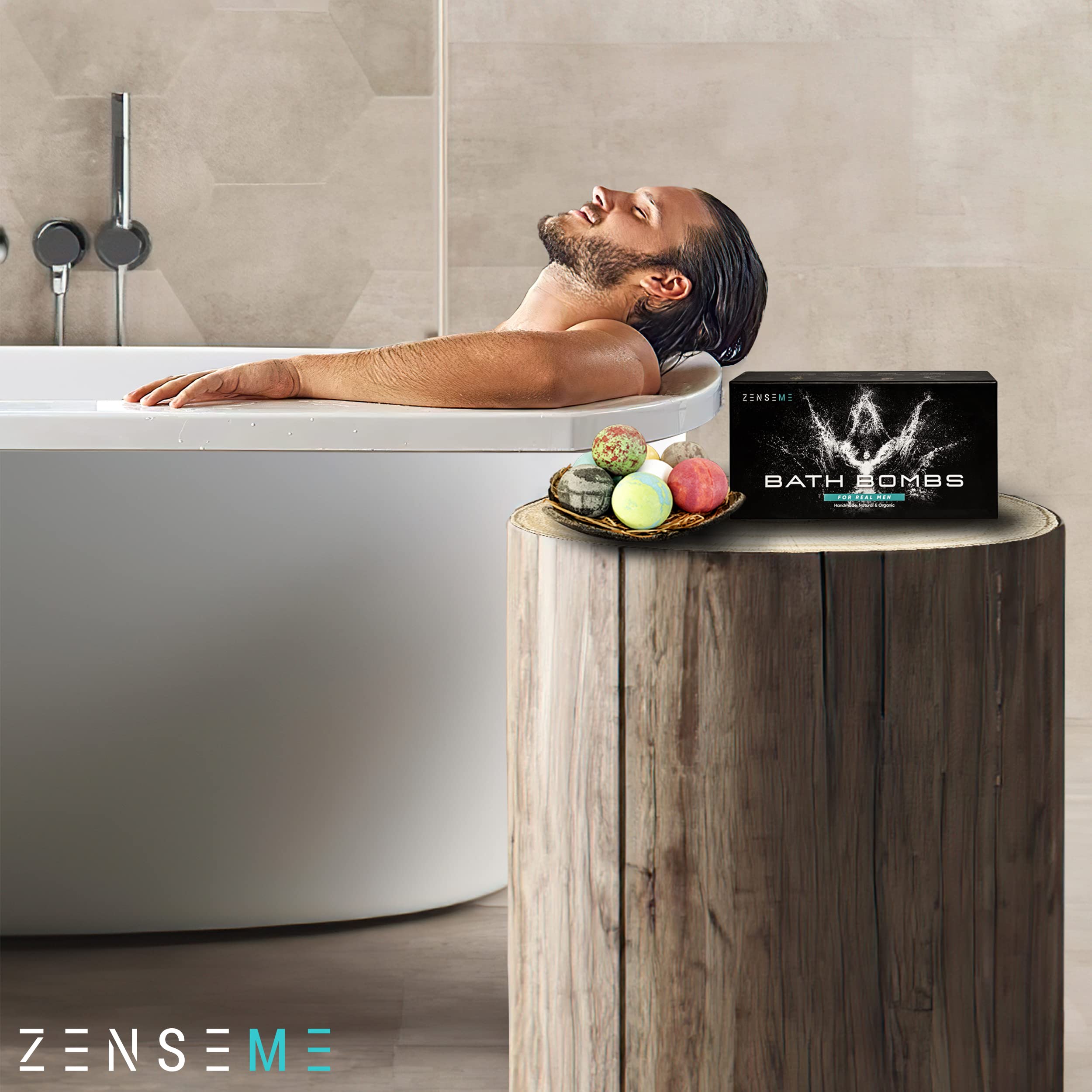 ZenseMe bath bomb aloe-vera nourishes skin moisture while easing dryness.