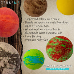 ZenseMe bath bomb green-tea soothes skin and calms the mind during a soak.