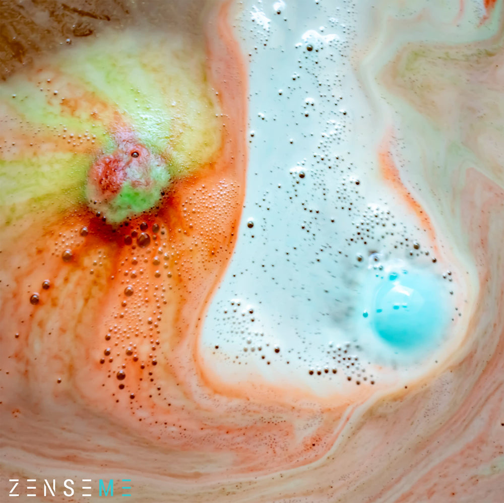 ZenseMe bath bomb jasmine creates a soothing floral ambience for relaxation.