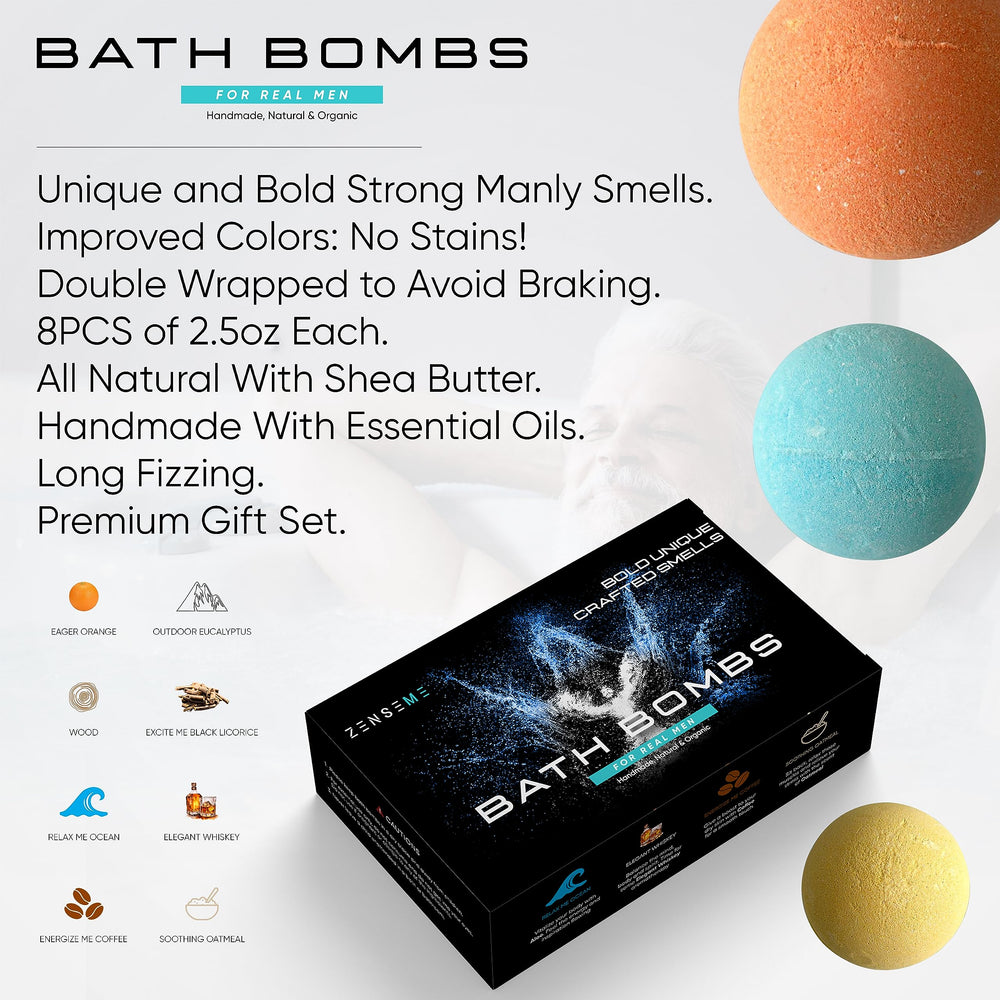 ZenseMe orange bath bomb for bright, citrusy mood lift