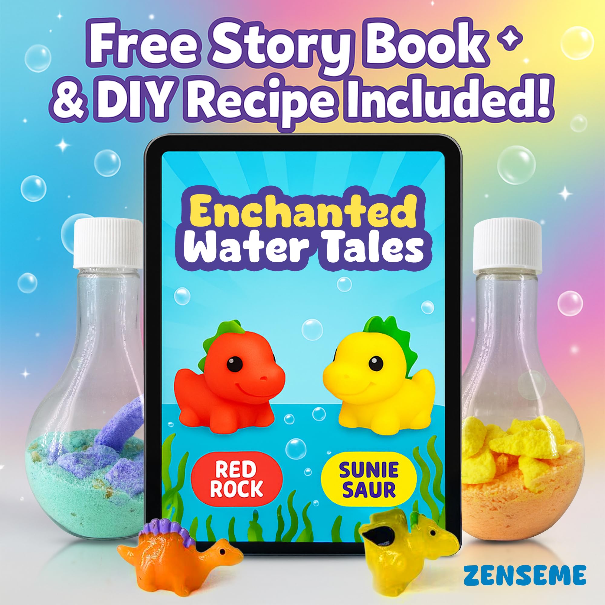 ZenseMe exclusive eBook access for at-home bath experiments.
