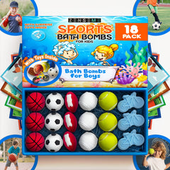 ZenseMe sports bath bombs gift box with vibrant fizz for kids