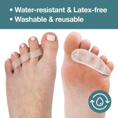ZenToes amortiguador gel firme: soporte medio para corrección suave de dedos.