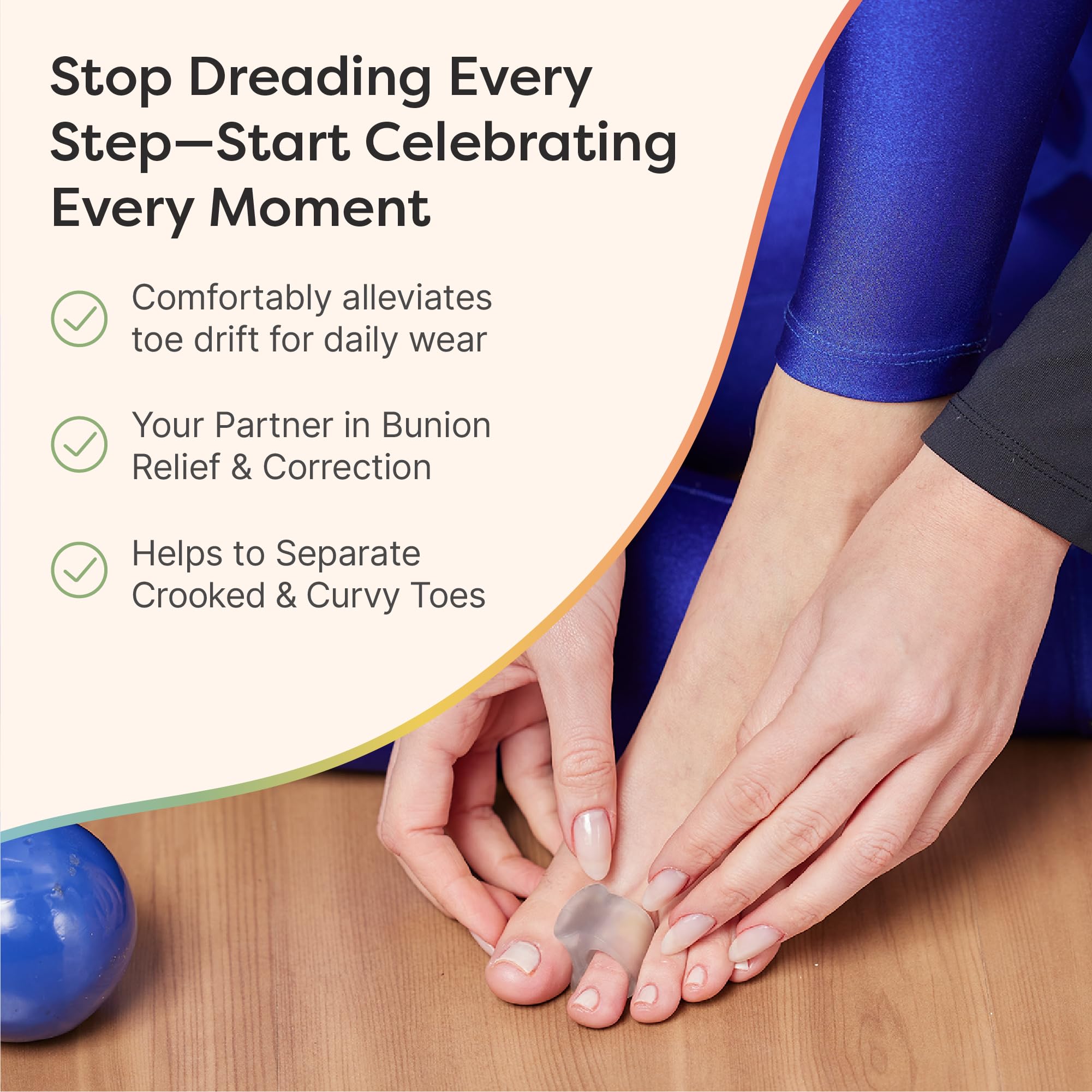 ZenToes Firm Gel helps big-toe alignment while you walk.