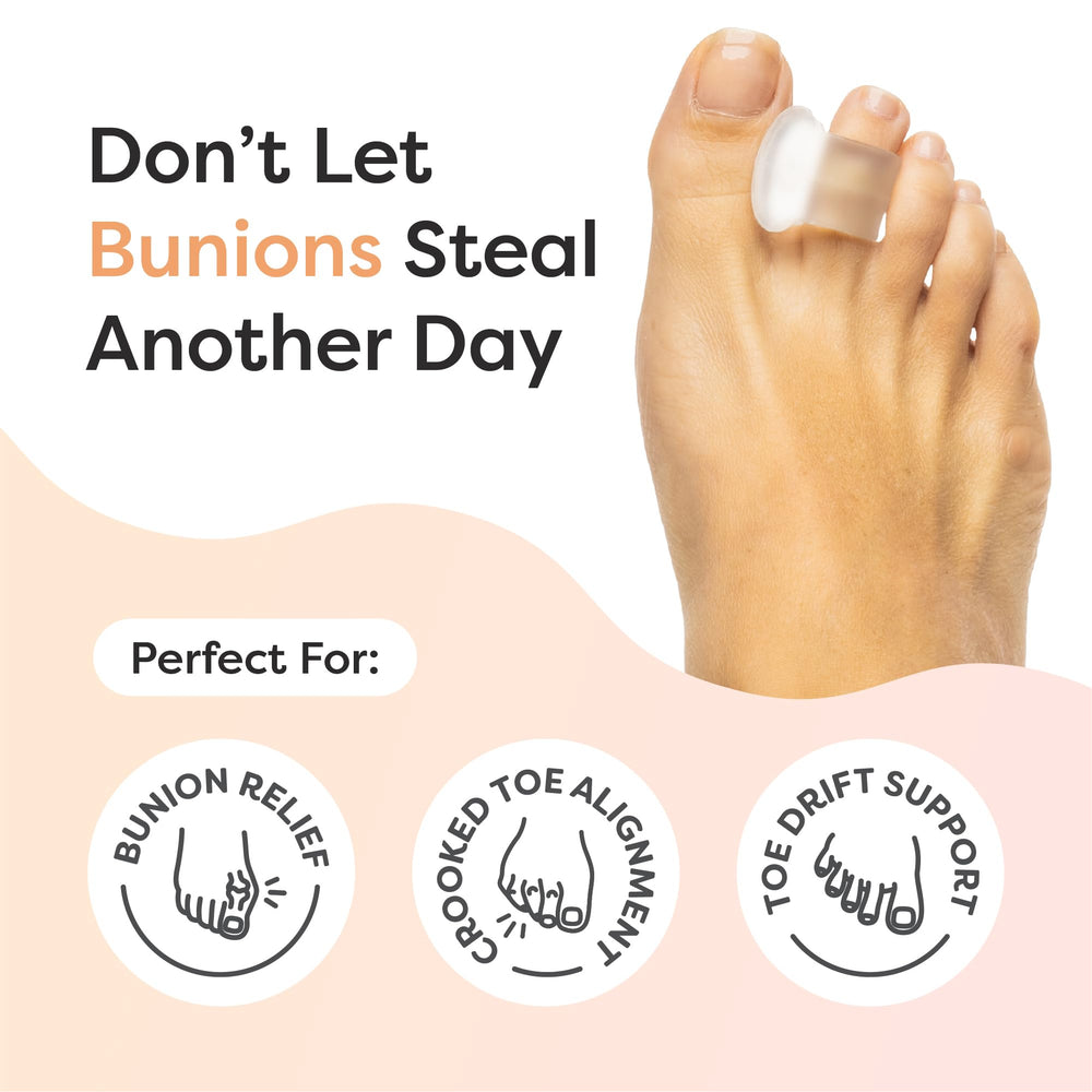 ZenToes Firm Toe Separator supports bunions and toe spacing during daily wear.