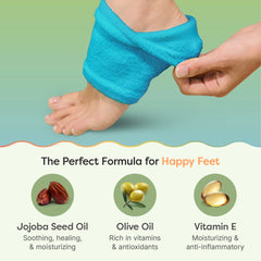 ZenToes gel-lined heel with vitamin E olive oil for skin hydration.