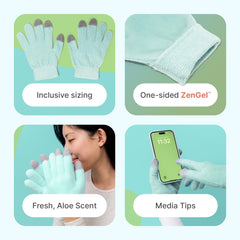 ZenToes gloves gel lining bottom view softening rough skin