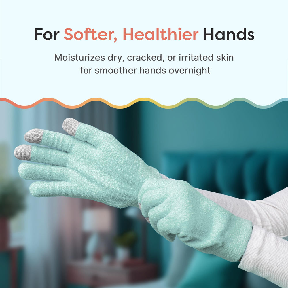 ZenToes gloves gel lining top view highlighting hydrating contact