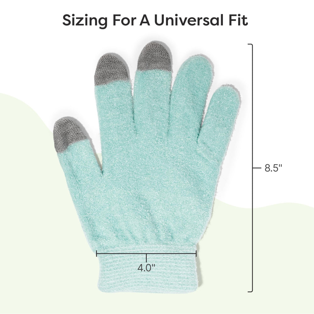 ZenToes nighttime self-care scene with gloves on hands