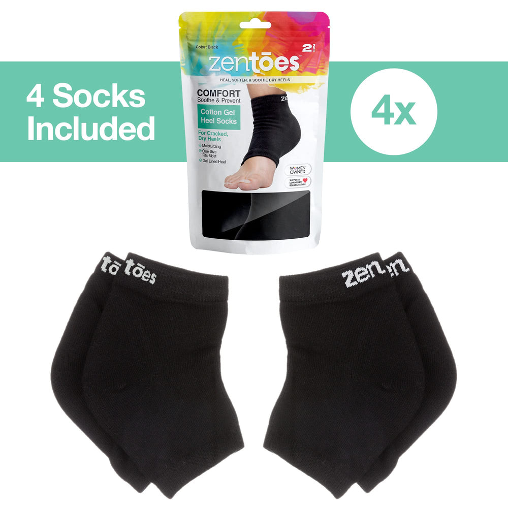 ZenToes socks infused with olive oil, jojoba and vitamin E for soft skin.