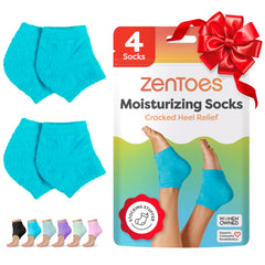 ZenToes moisturizing socks with open toe design for overnight hydration and comfort.