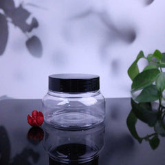 Zentriqlla BPA-free clear jars with black lids for cosmetics on the go