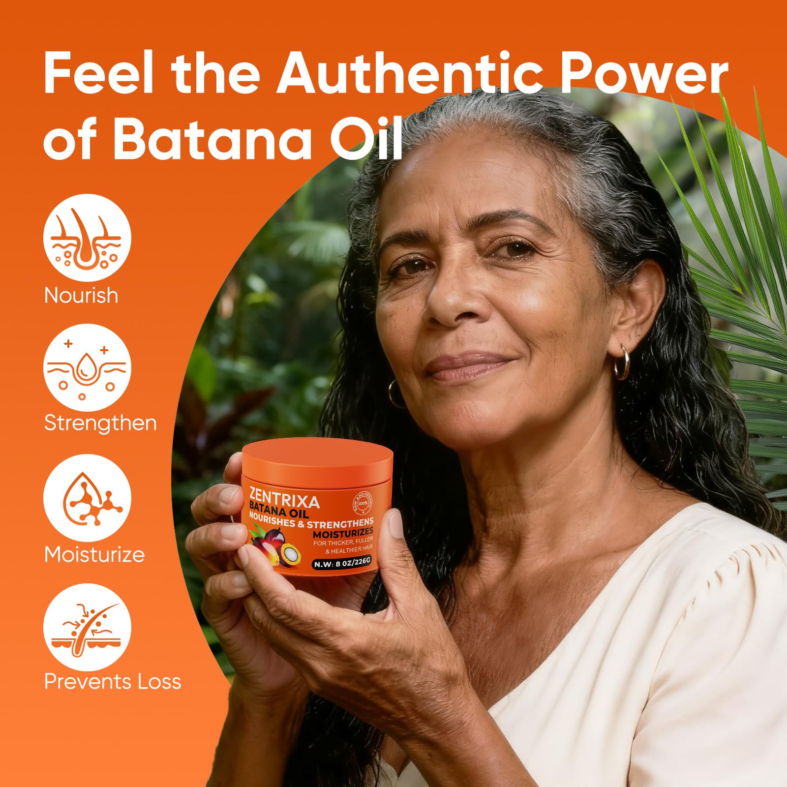 ZENTRIXA Batana Oil rich in nutrients supports a healthy scalp.