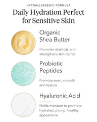 Zents Age-Defying Probiotic bottle label in view highlighting barrier-supporting hydration