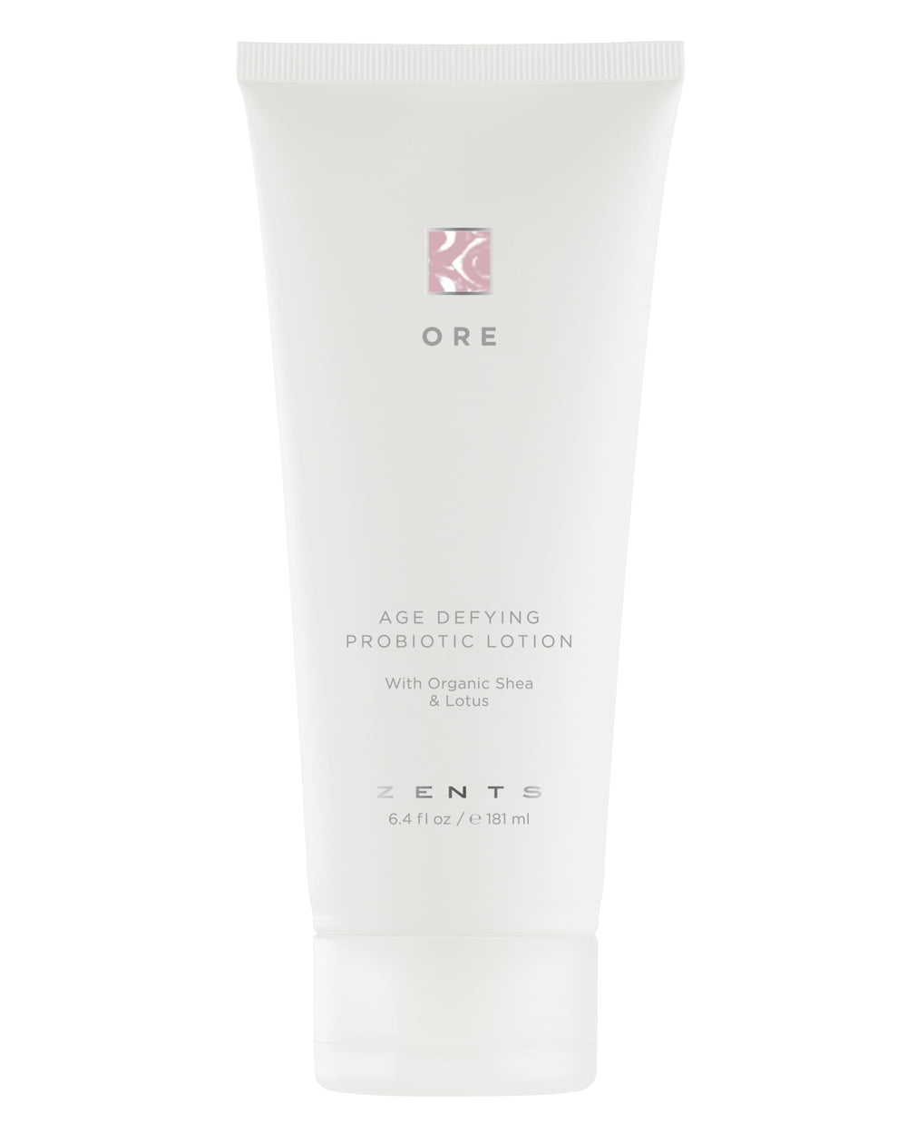 Zents Ore lotion bottle front view for everyday moisturization and radiant skin