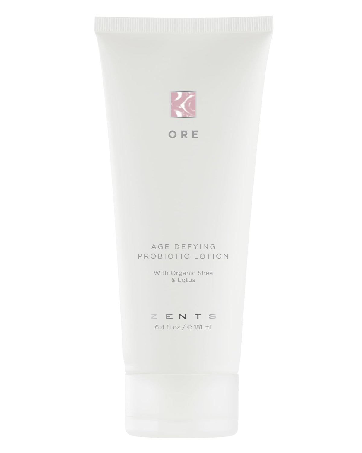 Zents Ore lotion bottle front view for everyday moisturization and radiant skin
