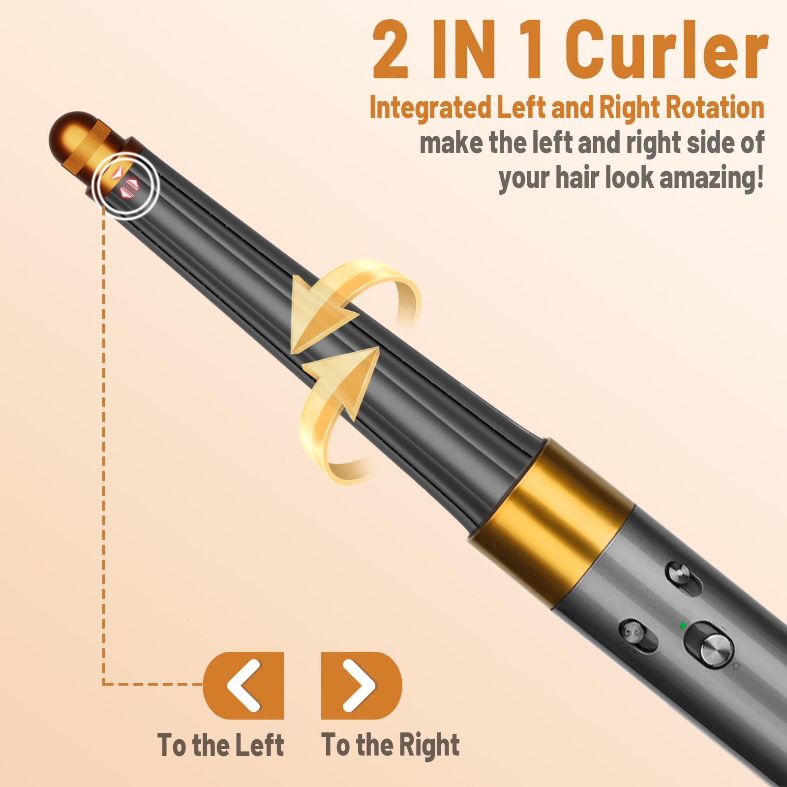 ZephBlow extended barrel for long hair enables quicker, even curling.