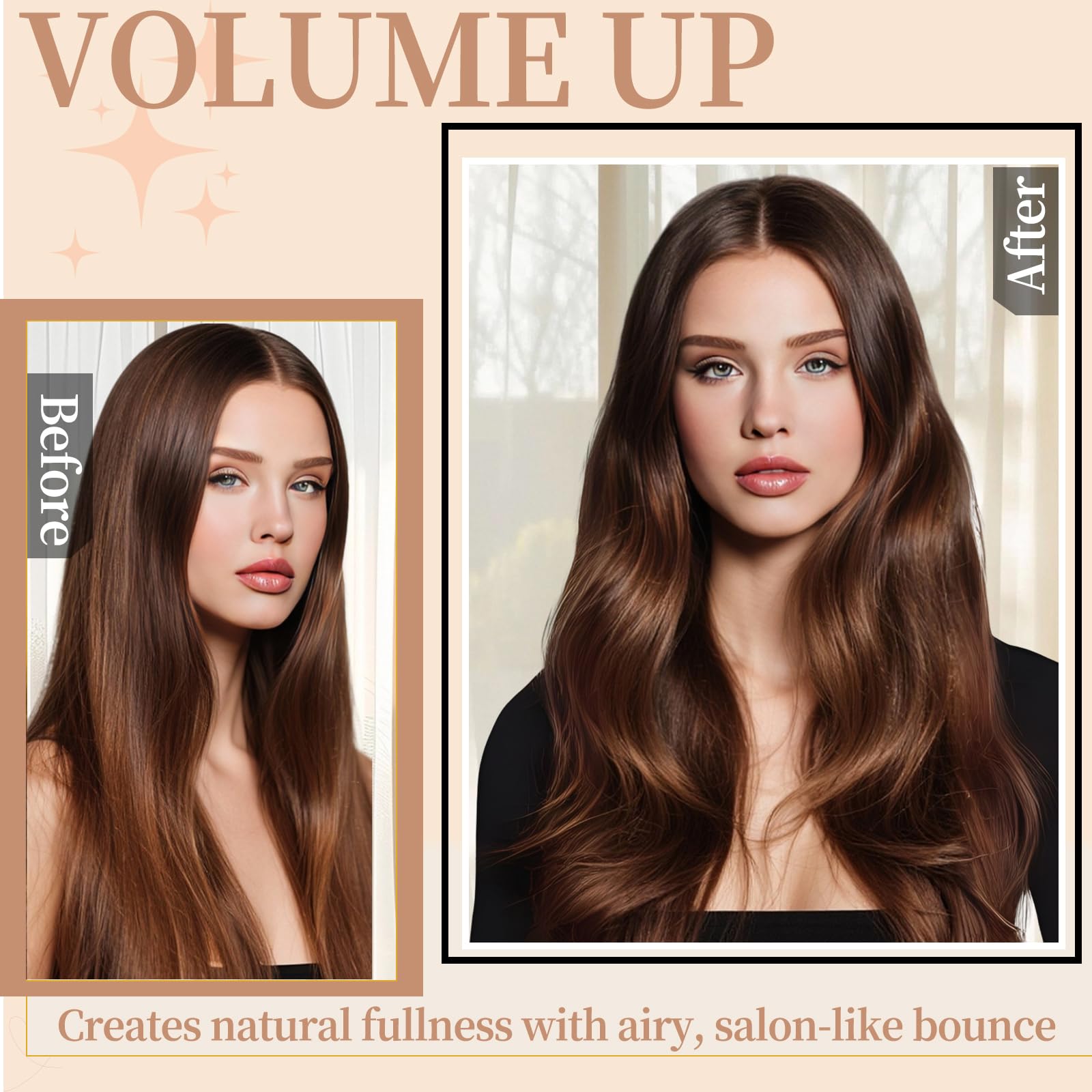 ZEPHBLOW round brush enables soft waves, straight looks, or curls with one attachment.
