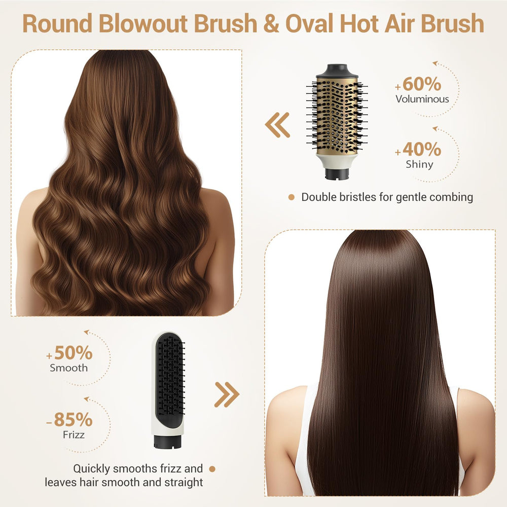 Zephyrluxe coanda-technology curls gently with airflow for tangle-free styling.