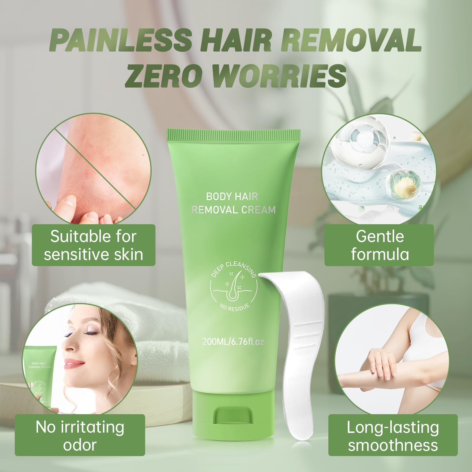 Zeponyx Hair Removal Cream after-use skin feels smooth and hydrated