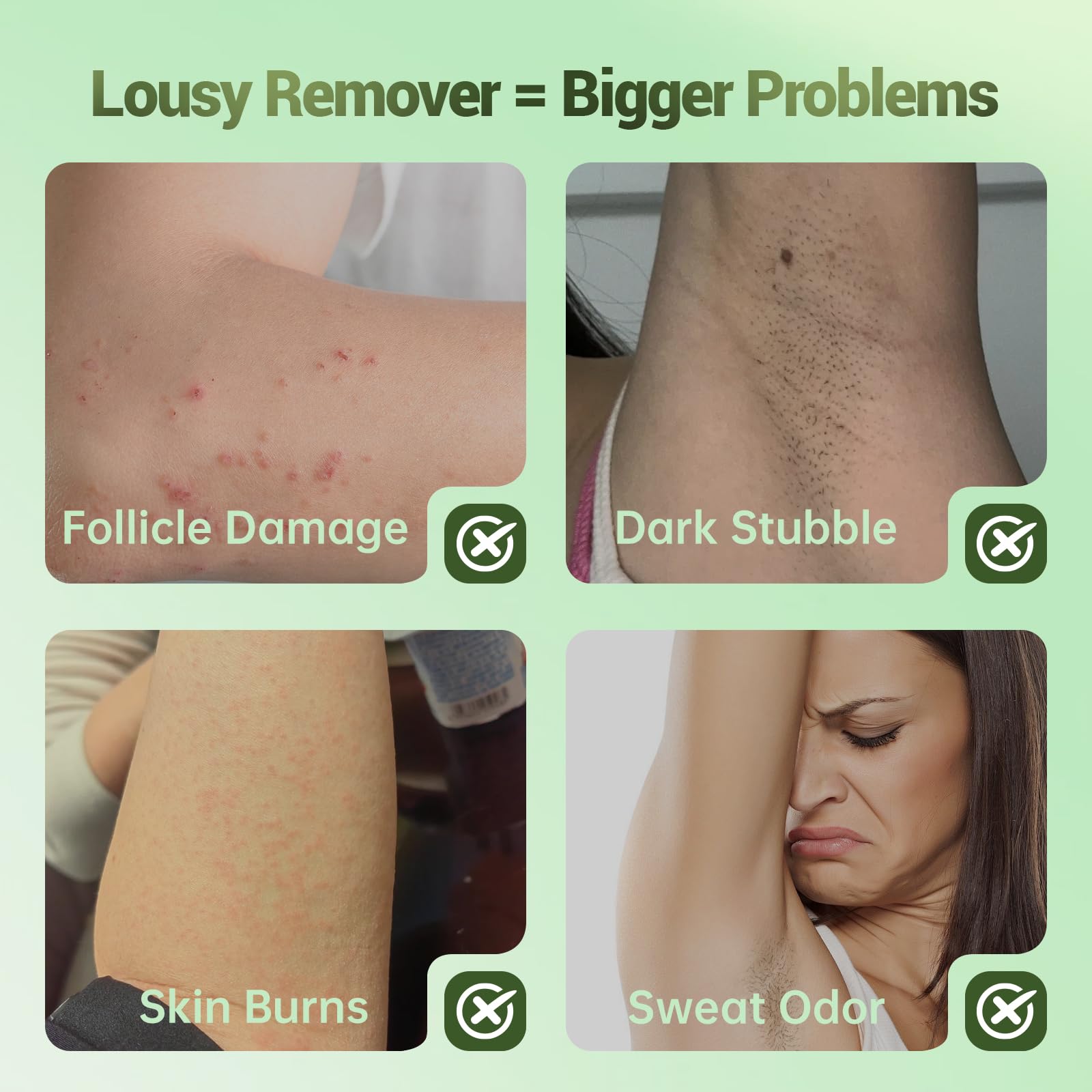 Zeponyx Hair Removal Cream legs closeup showing creamy texture for easy spread