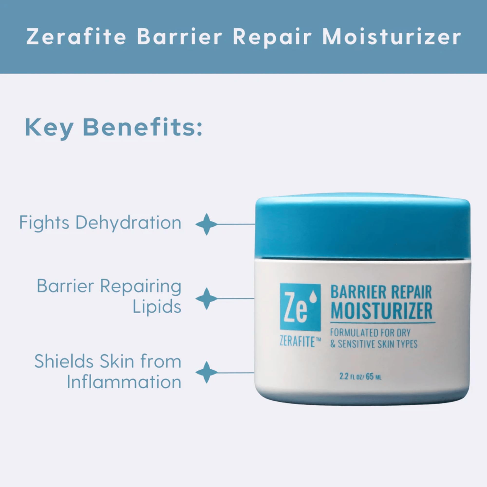 ZERAFITE Barrier Repair on-hand application captures smooth, lightweight moisture during routine