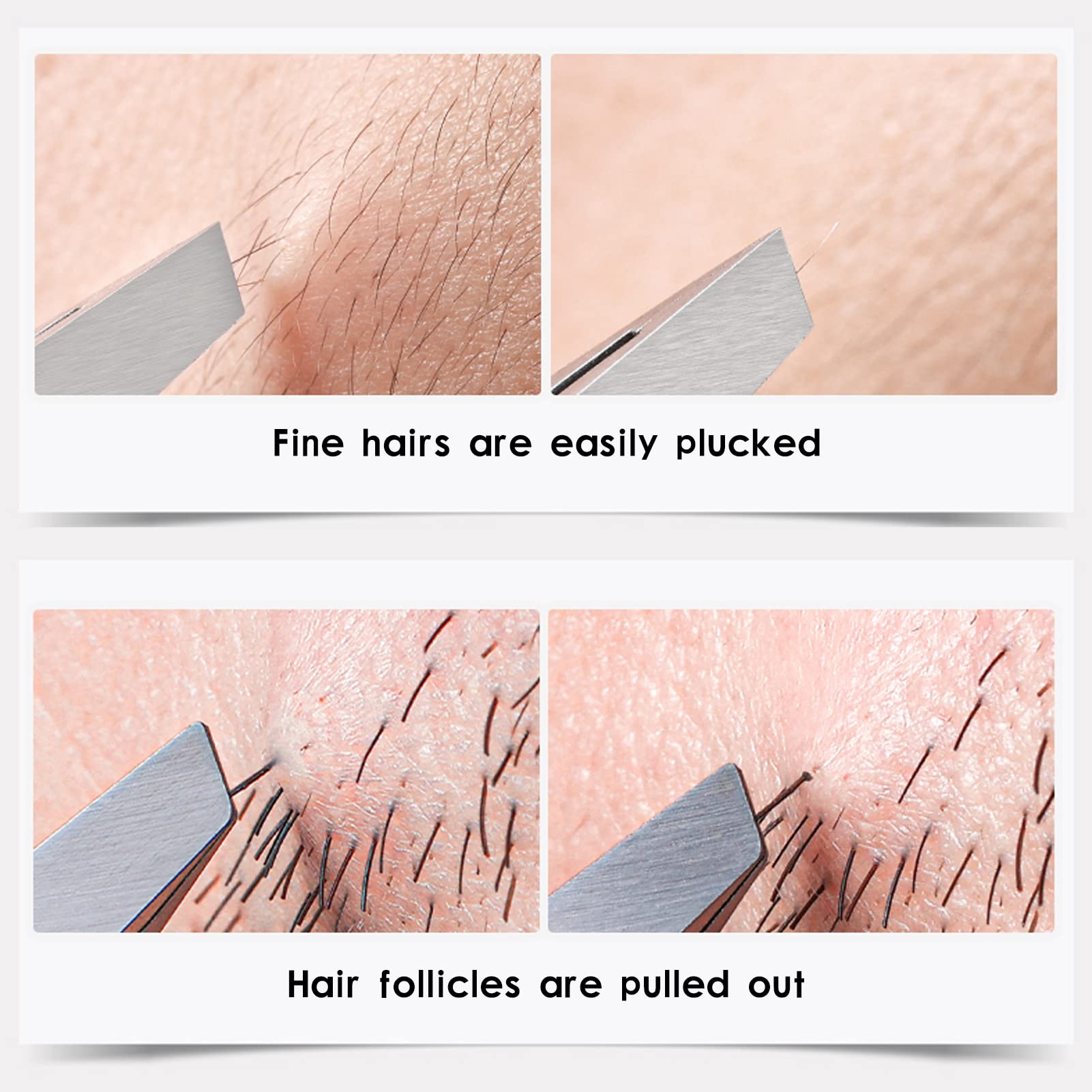 ZERNBER precision tweezers 25-degree angle for accurate eyebrow shaping.
