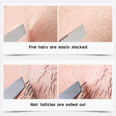 ZERNBER precision tweezers 25-degree angle for accurate eyebrow shaping.