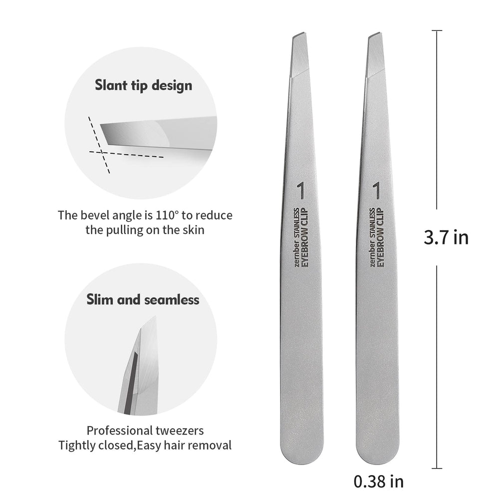 ZERNBER professional tweezers case shown for safe storage and travel.