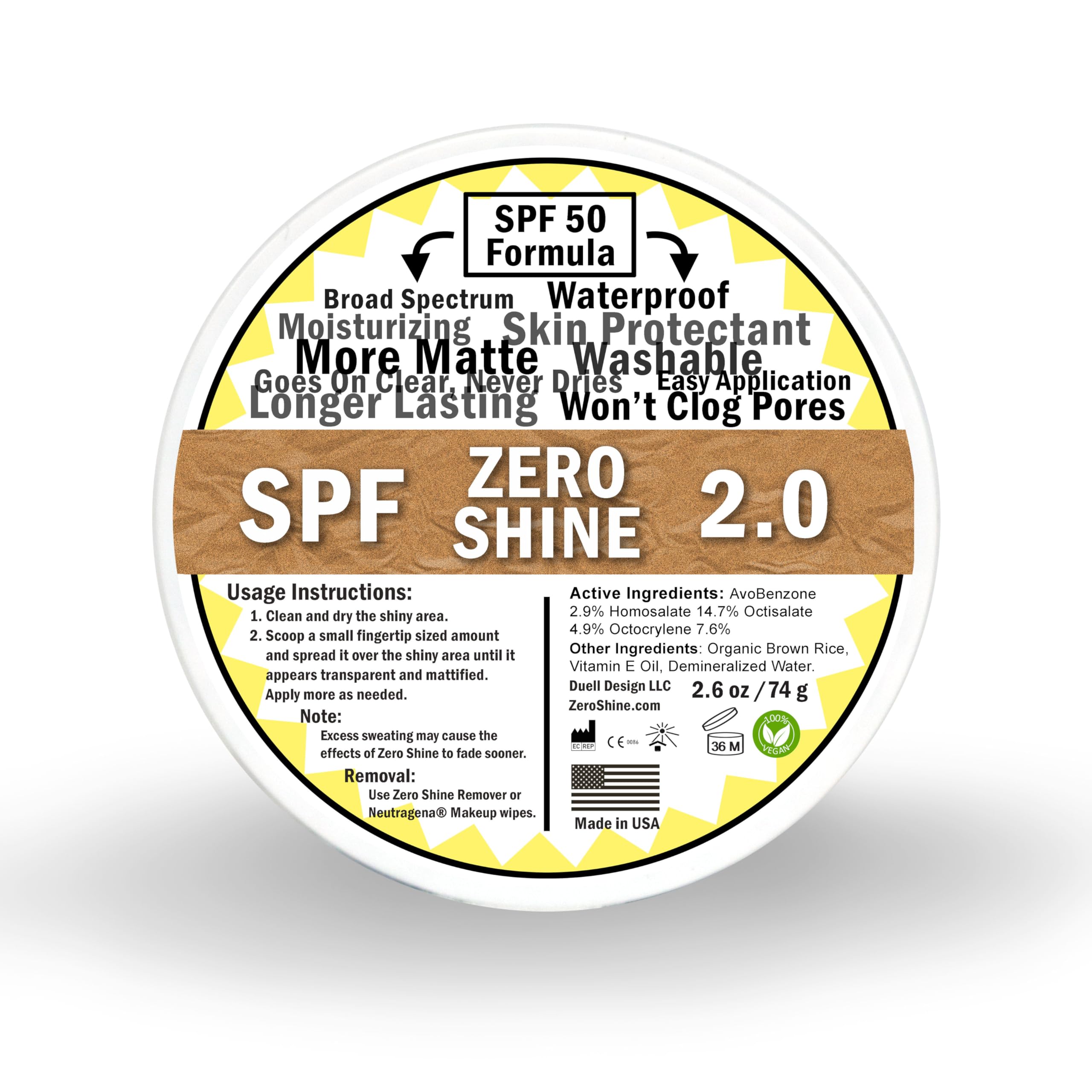 Zero Shine SPF small jar front view highlights matte scalp protection and moisture.