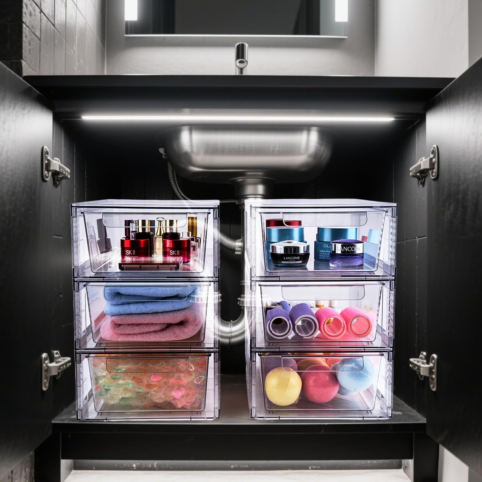 Zero Zoo clear drawer material highlights crystal clarity for easy visibility of contents.
