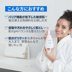 ZEROID foaming cleanser pump action demonstrates easy, mess-free application.
