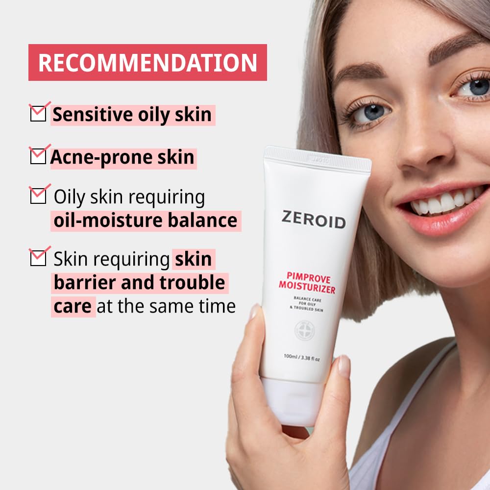 ZEROID Pimprove on-skin application demonstrates smooth, even layer for calm, hydrated complexion