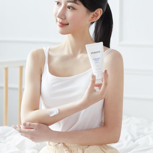 ZEROID soothing cream jar open highlighting creamy texture for calm skin