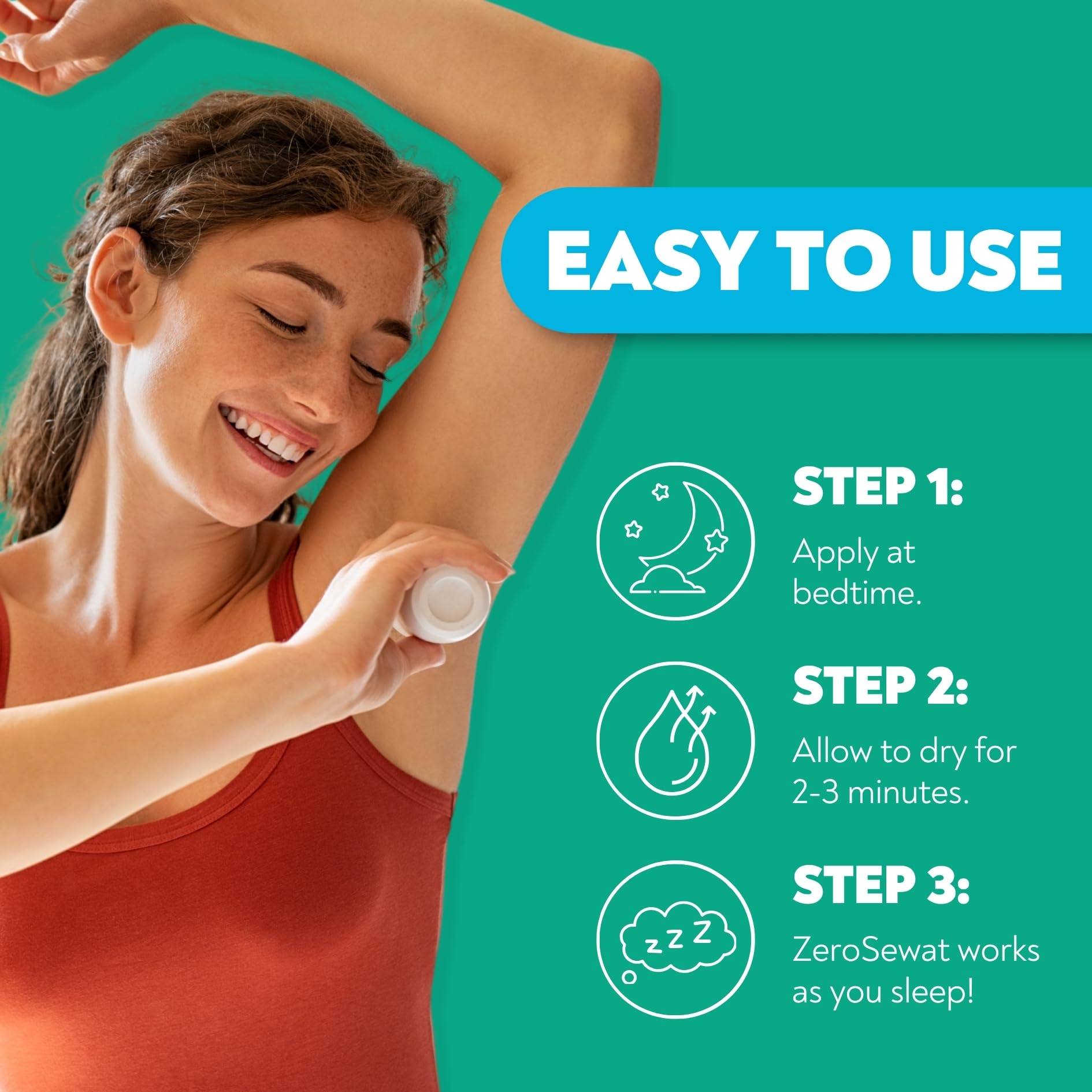 ZeroSweat dry armpits result visual indicating reduced sweating in daily use