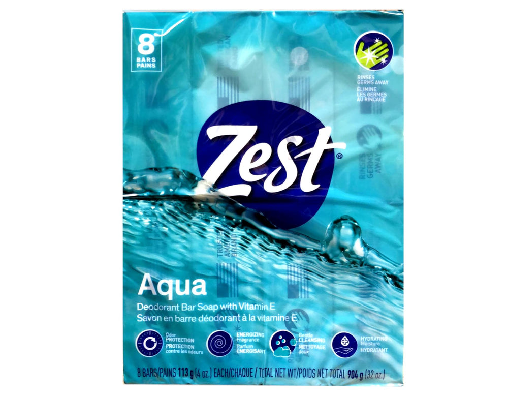 Zest Aqua Bar Soap lather-foamy shows rich bubbly foam for quick cleanse