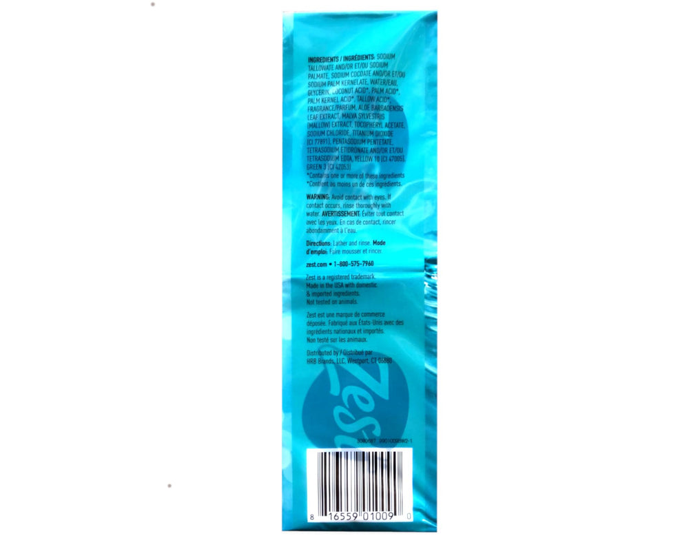 Zest Aqua Bar Soap on shelf demonstrates value-packed 16-bar pack for families